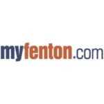 My-Fenton The logo features the text "myfenton.com" with "my" and ".com" in blue and "fenton" in orange, set against a white background.