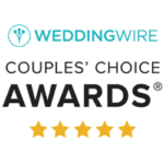 WeddingWire WeddingWire Couples' Choice Awards logo with five gold stars beneath the text.
